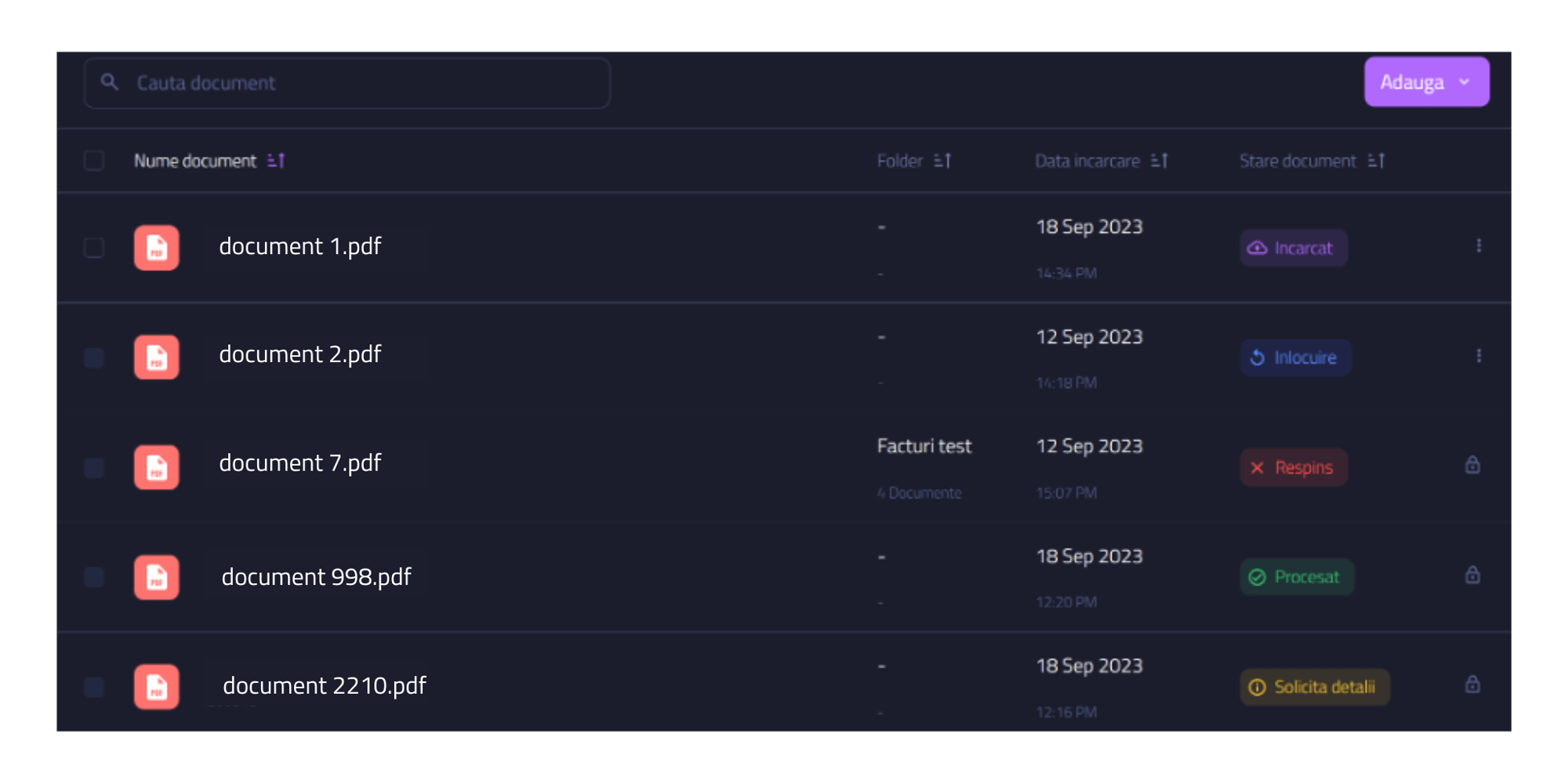 document status